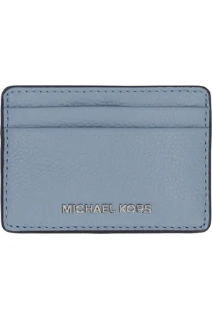 Michael Kors Accessoires, Dames, Blauw, ONE Size, Leer, Korrelig Leren Kaarthouder