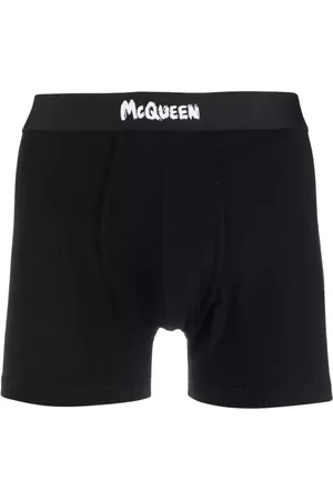 Alexander McQueen Ondergoed, Heren, Zwart, S, Katoen, Zwarte Boxershorts met Logo