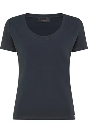 Peuterey Tops, Dames, Blauw, M, Katoen, Katoenen Stretch Jersey T-shirt