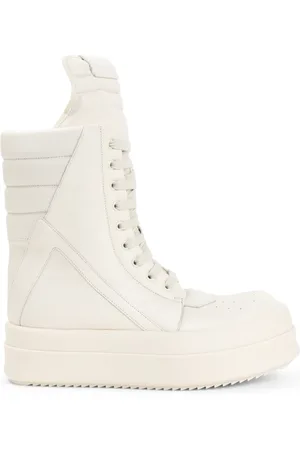 Rick Owens Schoenen, Heren, Wit, 43 EU, Leer, Witte Sneakers Stijlvolle Pasvorm Voor Elke Gelegenheid