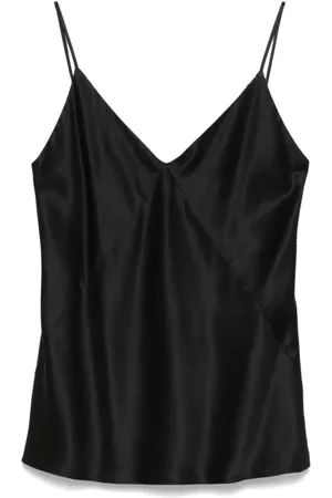 Max Mara Tops, Dames, Zwart, M, Zijden Top met Quassia Design