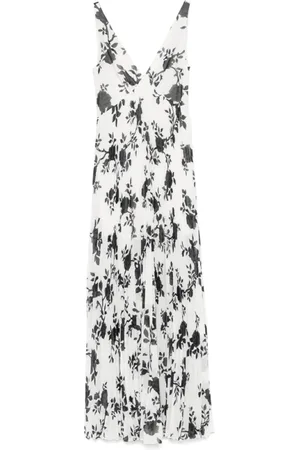 Self-Portrait Kleedjes, Dames, Veelkleurig, M, Chiffon, Bloemen Chiffon Maxi Jurk