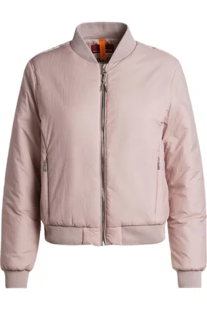 Parajumpers Jassen, Dames, Paars, M, Nylon, Gekreukte Nylon Taffeta Bomberjack
