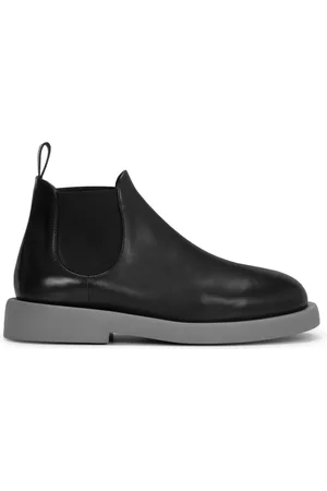 MARSÈLL Schoenen, Heren, Zwart, 43 EU, Leer, Zwarte Leren Beatles Laarzen Traditionele Stijl