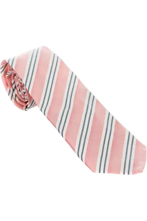 Hackett Accessoires, Heren, Veelkleurig, ONE Size, Katoen, Gestreepte Textuur Zijde Katoen Stropdas