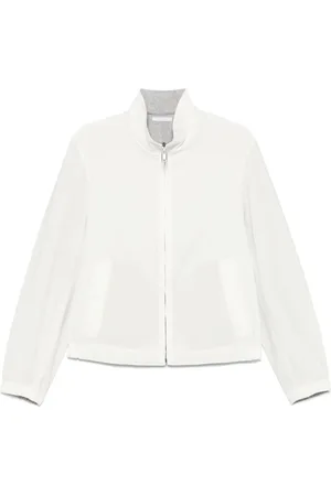 BRIONI Jassen, Heren, Wit, M, Katoen, Omkeerbare Blouson Jas Wit Ss 25