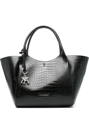 Emporio Armani Tassen, Dames, Zwart, ONE Size, Zwarte tassen met haaksluiting