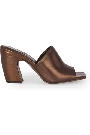 Cortana Schoenen, Dames, Bruin, 41 EU, Leer, Janis, donker bronsleren muiltjes