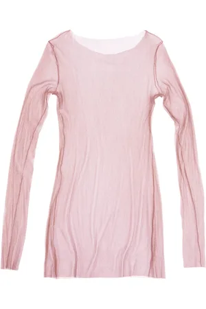 Cortana Tops, Dames, Rood, XL, Tule, t de tul, top koraal