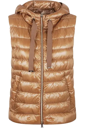 HERNO Jassen, Dames, Bruin, XS, Katoen, Elegante Bruine Jas voor Vrouwen