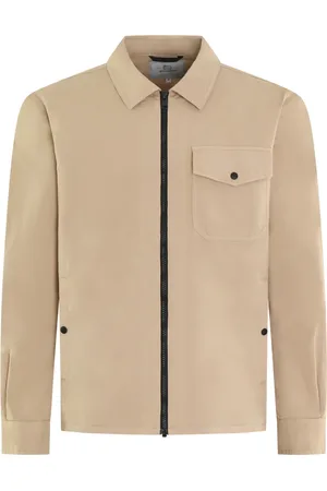 Woolrich Jassen, Heren, , S, Gabardine Overshirt in Wit