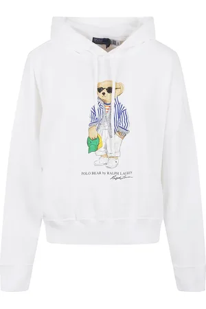 Ralph Lauren Sweatshirts & Hoodies, Dames, Wit, M, Katoen, Witte Sweatshirt Comfort Stijl