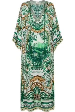 Camilla Badkleding, Dames, Groen, ONE Size, Groene Gestreepte Tuniek Jurk