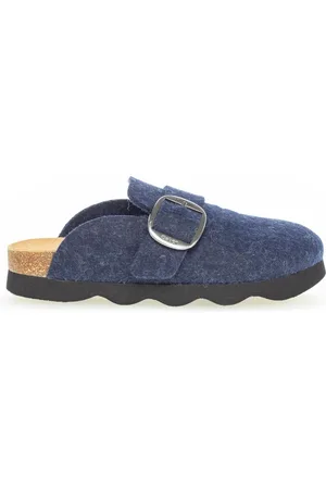 Gabor Schoenen, Dames, Blauw, 39 EU, Elegante Mules met Gesloten Teen