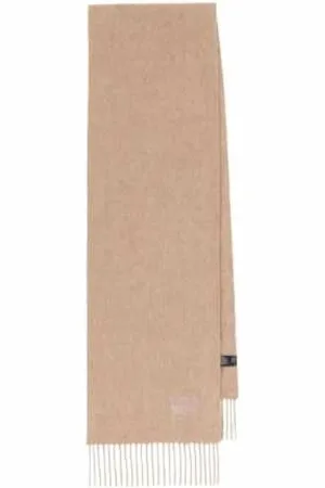 Paul Smith Accessoires, unisex, Bruin, ONE Size, Kasjmier, Camel Kasjmier Sjaal met Franjes