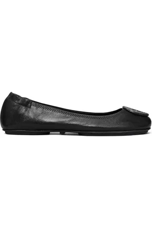 Tory Burch Schoenen, Dames, Zwart, 37 EU, Leer, Minnie Ballerina Schoenen