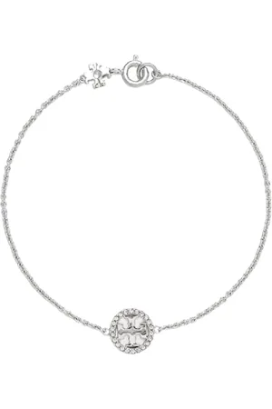 Tory Burch Accessoires, Dames, Grijs, ONE Size, Miller Pavé Armband