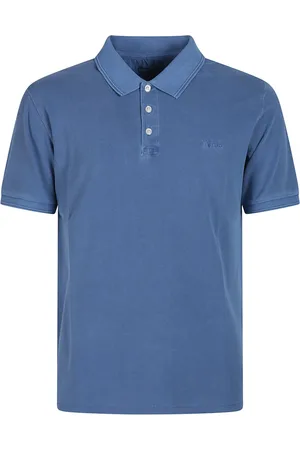 Woolrich Tops, Heren, Blauw, M, Katoen, Klassiek poloshirt