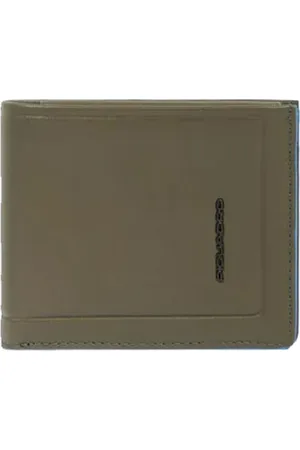 Piquadro Accessoires, Heren, Groen, ONE Size, Groene leren portemonnee