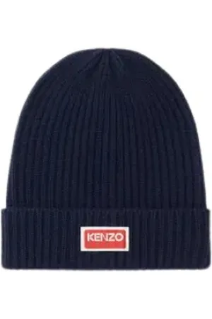 Kenzo Accessoires, unisex, Zwart, ONE Size, Wol, Wollen Streetwear Beanie