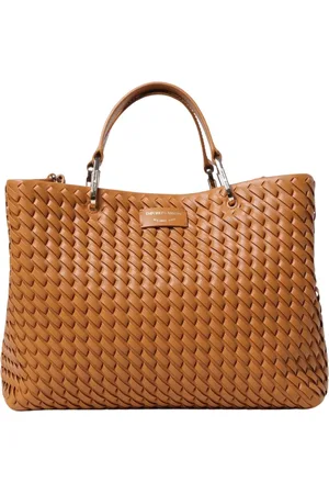 Emporio Armani Tassen, Dames, Bruin, ONE Size, Bruine Leren Tassen voor Stijlvolle Jou