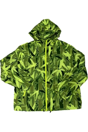 Kenzo Jassen, Heren, Groen, L, Nylon, Stijlvol Jasje met Motief