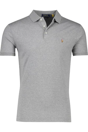 Ralph Lauren Tops, Heren, Grijs, S, Katoen, Polo met korte mouwen