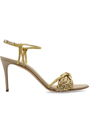 Casadei Schoenen, Dames, Geel, 39 1/2 EU, Leer, Sandalettes met hak Marbella