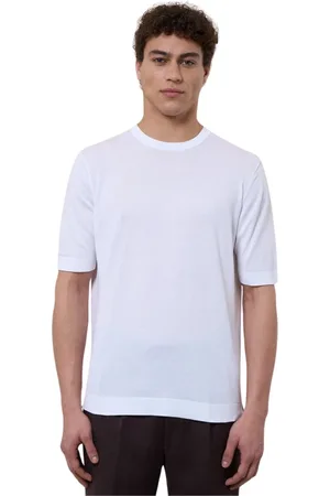 FILIPPO DE LAURENTIIS Tops, Heren, Wit, M, Katoen, Lichtgewicht militair wit T-shirt