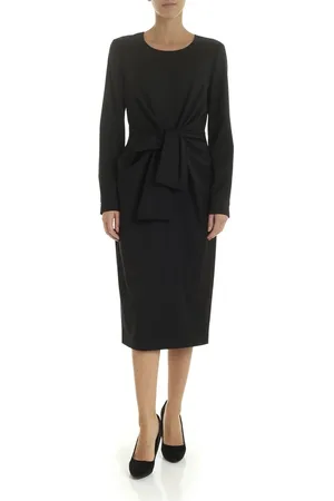 Max Mara Kleedjes, Dames, Zwart, S, Chiffon, Chiffon Zwarte Jurk
