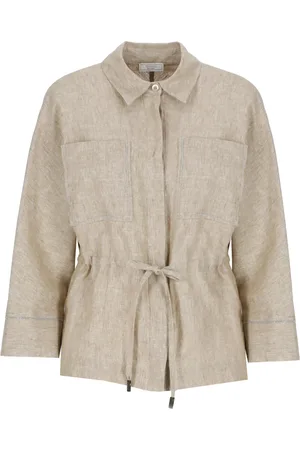 PESERICO SIGN Blouses & Shirts, Dames, , M, Linnen, Linnen Shirt met Kraag