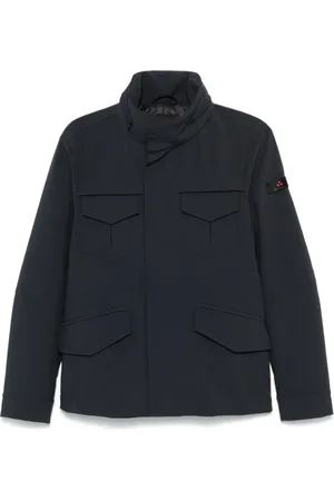 Peuterey Jassen, Heren, Blauw, 2Xl, Layered Design Coat