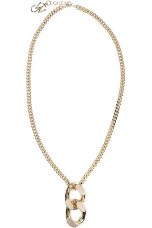 J.W.Anderson Accessoires, Dames, Geel, ONE Size, Hanger Ketting met Schakeldesign