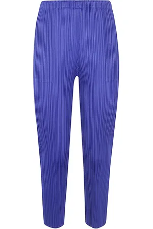 Issey Miyake Broeken, Dames, Blauw, L, Polyester, July Broek