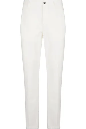 ELEVENTY Broeken, Heren, Wit, W30, Katoen, Comfortabele Chino Katoenmix Broek