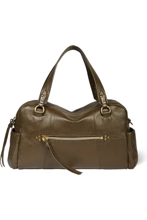 JÉRÔME DREYFUSS Tassen, Dames, Bruin, ONE Size, Leer, Bowlingtas met afneembare riem