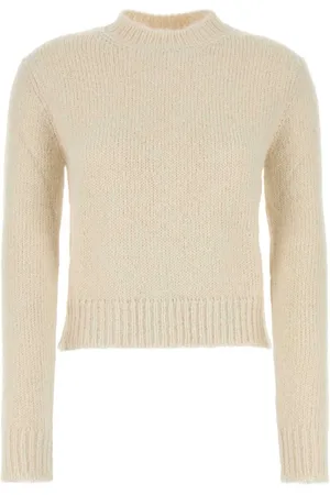 Jil Sander Truien, Dames, , S, Ivory Alpaca Blend Trui