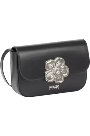 Kenzo Tassen, Dames, Zwart, ONE Size, Leer, Boke Schoudertas