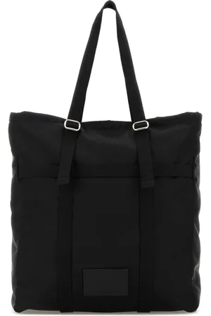 Jil Sander Tassen, Heren, Zwart, ONE Size, Zwarte Stoffen Shopper van