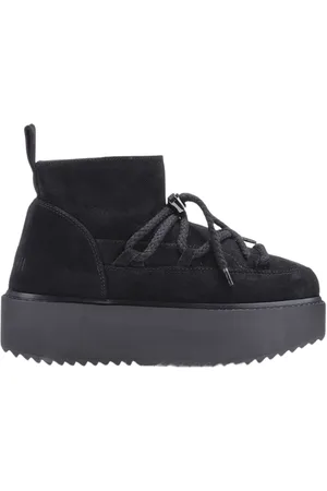 INUIKII Schoenen, Dames, Zwart, 40 EU, Leer, Klassieke Lage Platform Sneakers