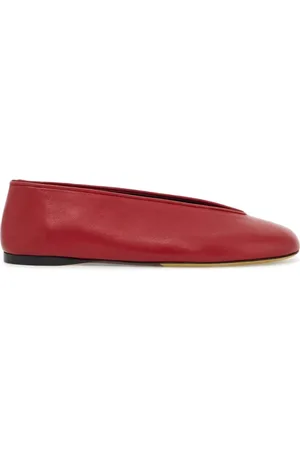 Moschino Schoenen, Dames, Rood, 37 EU, Leer, Nappa Leren Eend Ballerina