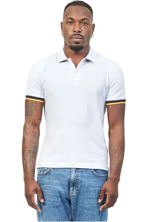 K-Way Tops, Heren, Wit, M, Katoen, Stretch Katoen Polo Shirt Wit
