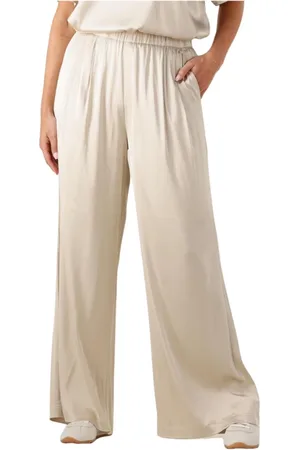 Mos Mosh Broeken, Dames, , L, Satijn, Elegante Satijnen Wijde Broek