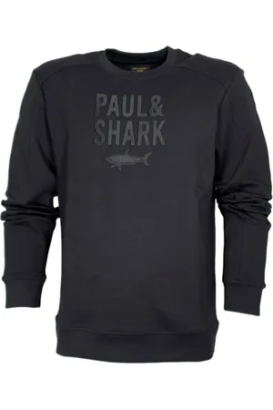 Paul & Shark Sweatshirts & Hoodies, Heren, Zwart, L, Katoen, Zwarte Crewneck Sweatshirt