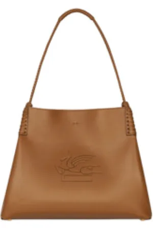 Etro Tassen, Dames, Bruin, ONE Size, Leer, Stijlvolle Bruin Leren Handtas met Gevlochten Handvatten
