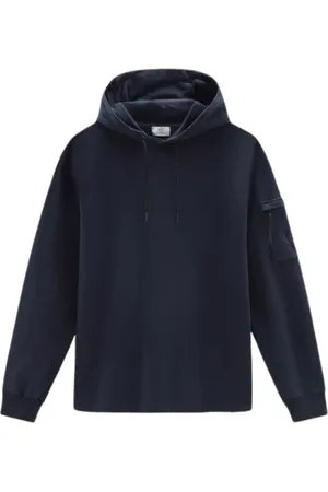 Woolrich Sweatshirts & Hoodies, Heren, Blauw, M, Katoen, Hooded Sweatshirt