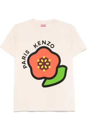 Kenzo Tops, Dames, , XS, Floral Crew Neck Logo T-Shirt