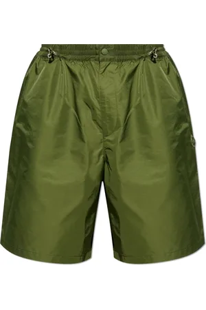 Kenzo Korte broeken, Heren, Groen, L, Polyester, Shorts met Logo Patch