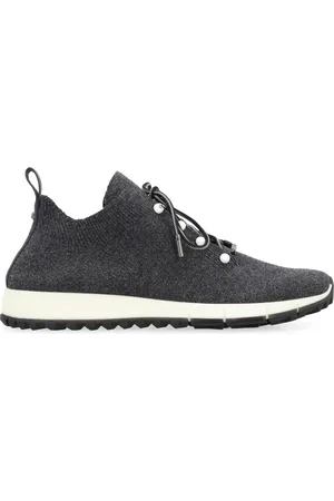Jimmy Choo Schoenen, Dames, Zwart, 36 EU, Leer, Pearl Knit Low-Top Sneakers