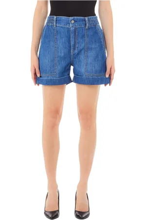 Liu Jo Korte broeken, Dames, Blauw, W32, Denim, Authentieke Short Work Reg. W.